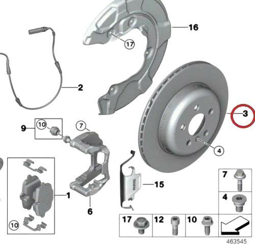 34216871258 Disco freno trasero BMW 7 Series G12
