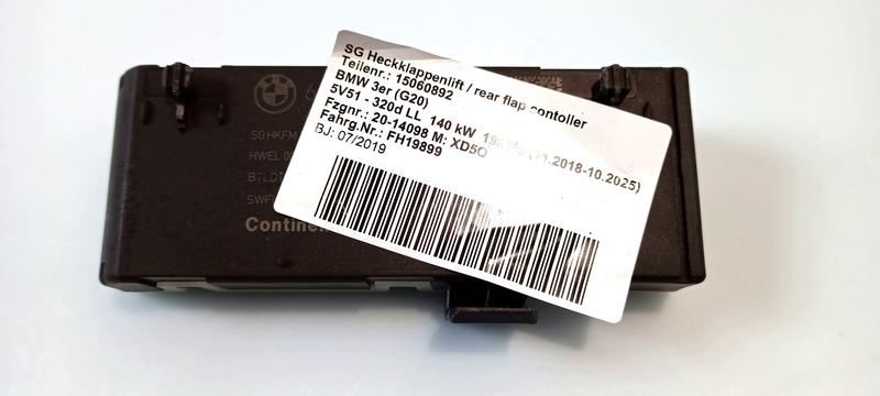 61355A19DB2 Módulo maletero BMW 1 Series F40, 3 Series G20 Saloon, 3 Series G20 Saloon LCI, 3 Series G21 Touring, 3 Series G21 Touring LCI, 3 Series G28 Saloon, 3 Series G28 Saloon LCI, 3 Series G81 M3 Touring, 3 Series G81 M3 Touring LCI, 4 Series G22 Coupé, 4 Series G22 Coupé LCI, 4 Series G26 Gran Coupé, 4 Series G26 Gran Coupé LCI, 4 Series G82 M4 Coupé, 4 Series G82 M4 Coupé LCI, 5 Series F90 M5 LCI, 5 Series G30, 5 Series G30 LCI, 5 Series G31 Touring, 5 Series G31 Touring LCI, 5 Series G38, 5 Series G38 LCI, 7 Series G11, 7 Series G11 LCI, 7 Series G12, 7 Series G12 LCI, 8 Series F92 M8 Coupé, 8 Series F93 M8 Gran Coupé, 8 Series G15 Coupé, 8 Series G16 Gran Coupé, i4 G26 Gran Coupé, iX3 G08 BEV LCI, X3 G01 LCI, X3 G08 LCI, X3 M F97 LCI, X4 G02 LCI, X4 M F98 LCI, X5 M F95, X6 G06, X6 M F96