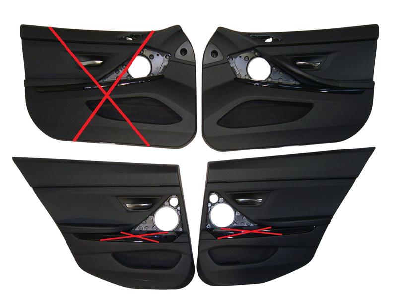 SCHWARZ Tapizado puerta trasera 6 Series F06 Gran Coupé